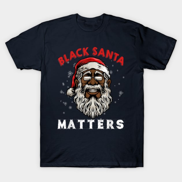 Black Santa Matters T-Shirt by Distefano